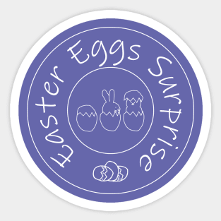 Bunny Rabbit Funny Easter Eggs Surprise Sticker